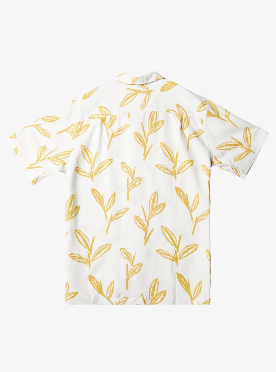 Waterman Quiksilver | Waterman Ginger Stalks Short Sleeve Shirt Oil Yellow Ginger Stalks