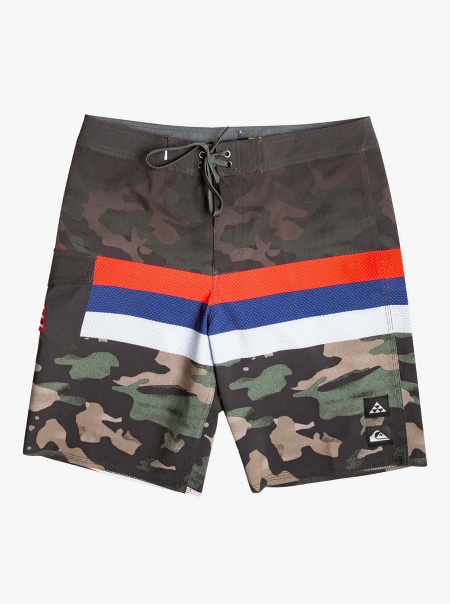 Mens Quiksilver Boardshorts | Surfsilk Hawaii Stripe 20" Boardshorts Thyme