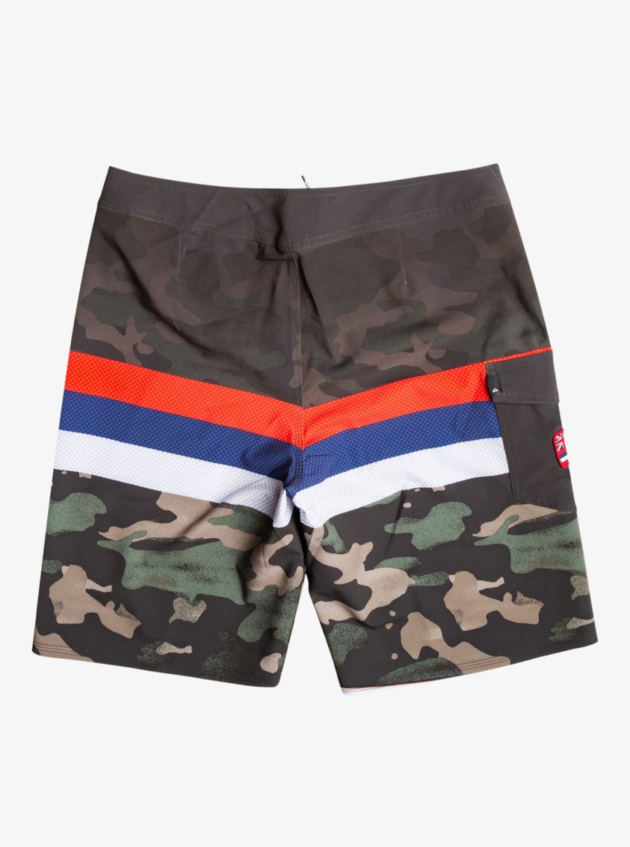 Mens Quiksilver Boardshorts | Surfsilk Hawaii Stripe 20" Boardshorts Thyme