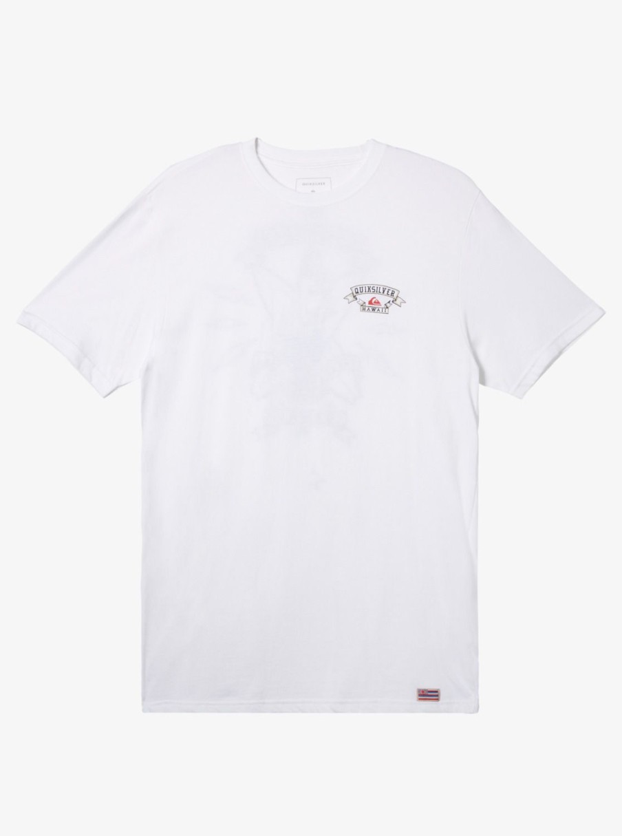 Mens Quiksilver Tees | Hi Flirting With Danger T-Shirt White