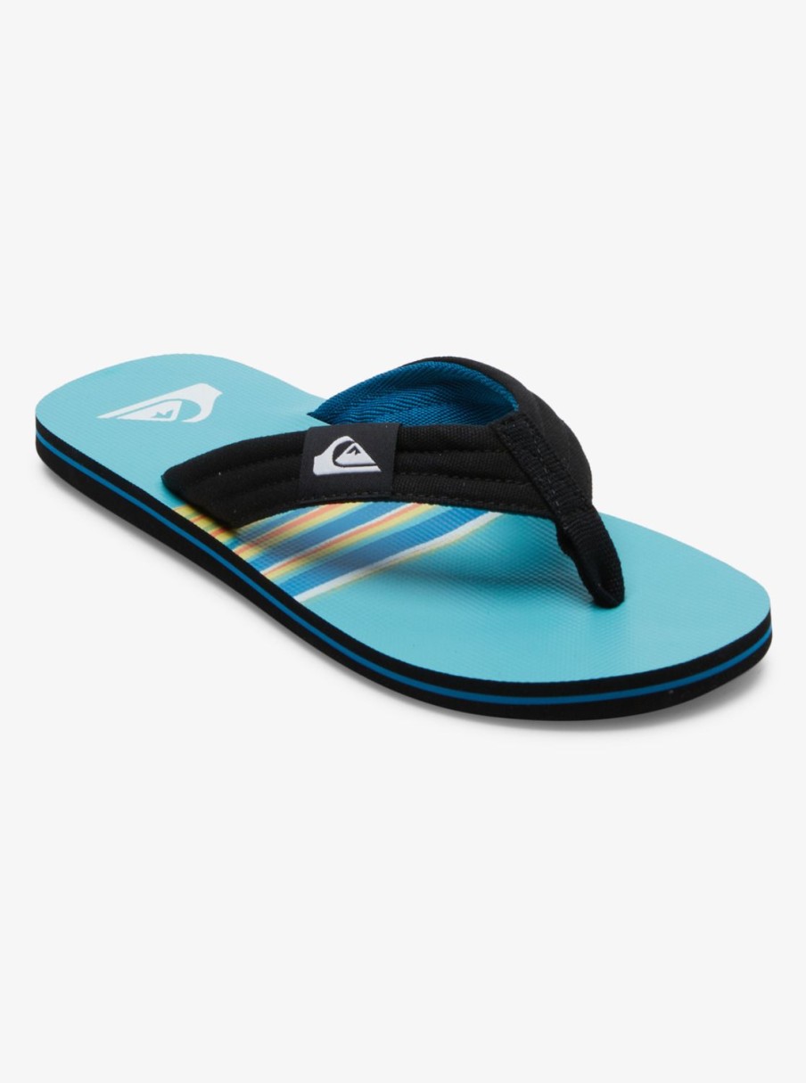 Mens Quiksilver Sandals | Molokai Layback Sandals For Men Black/Blue/Black