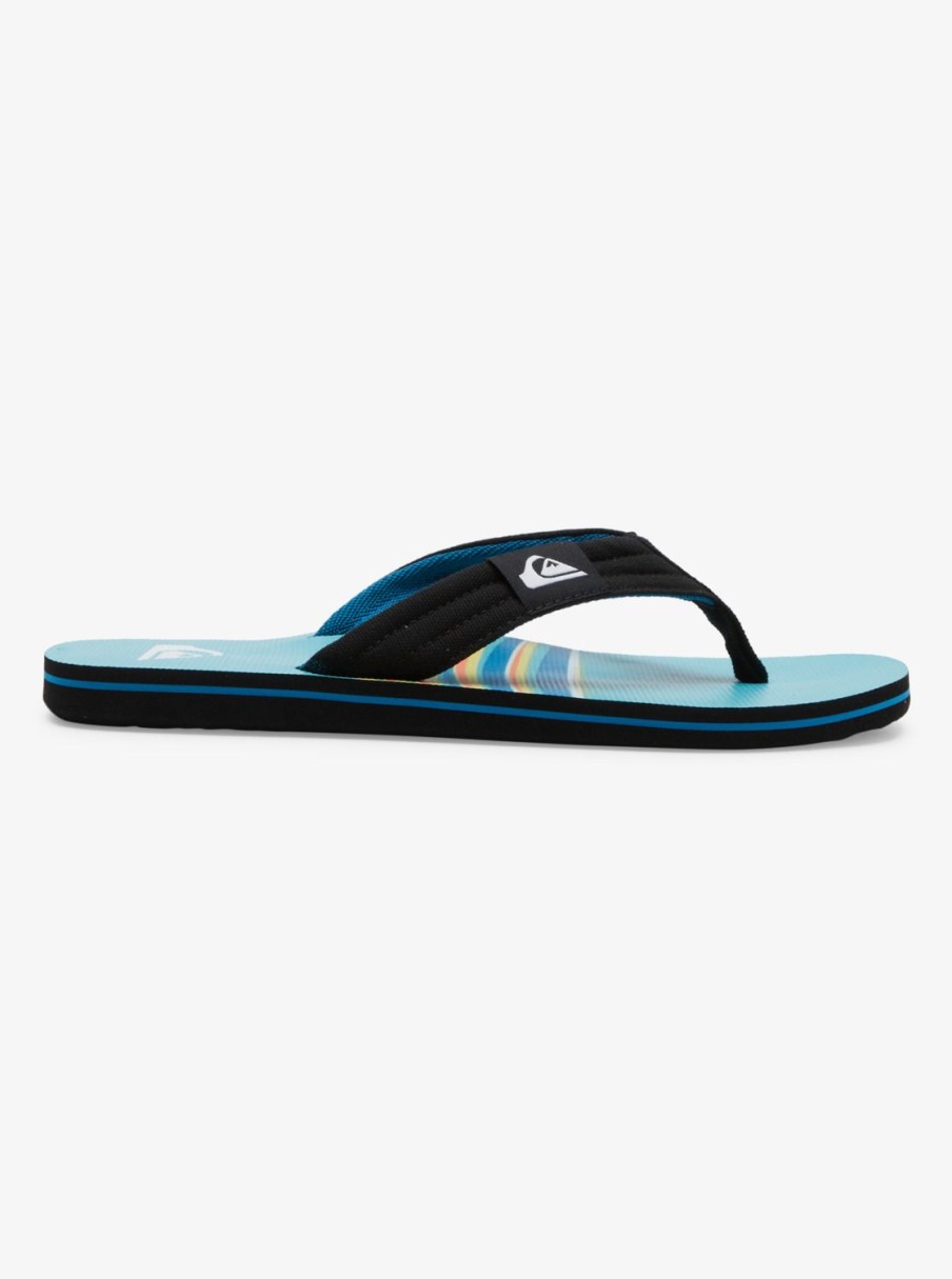 Mens Quiksilver Sandals | Molokai Layback Sandals For Men Black/Blue/Black