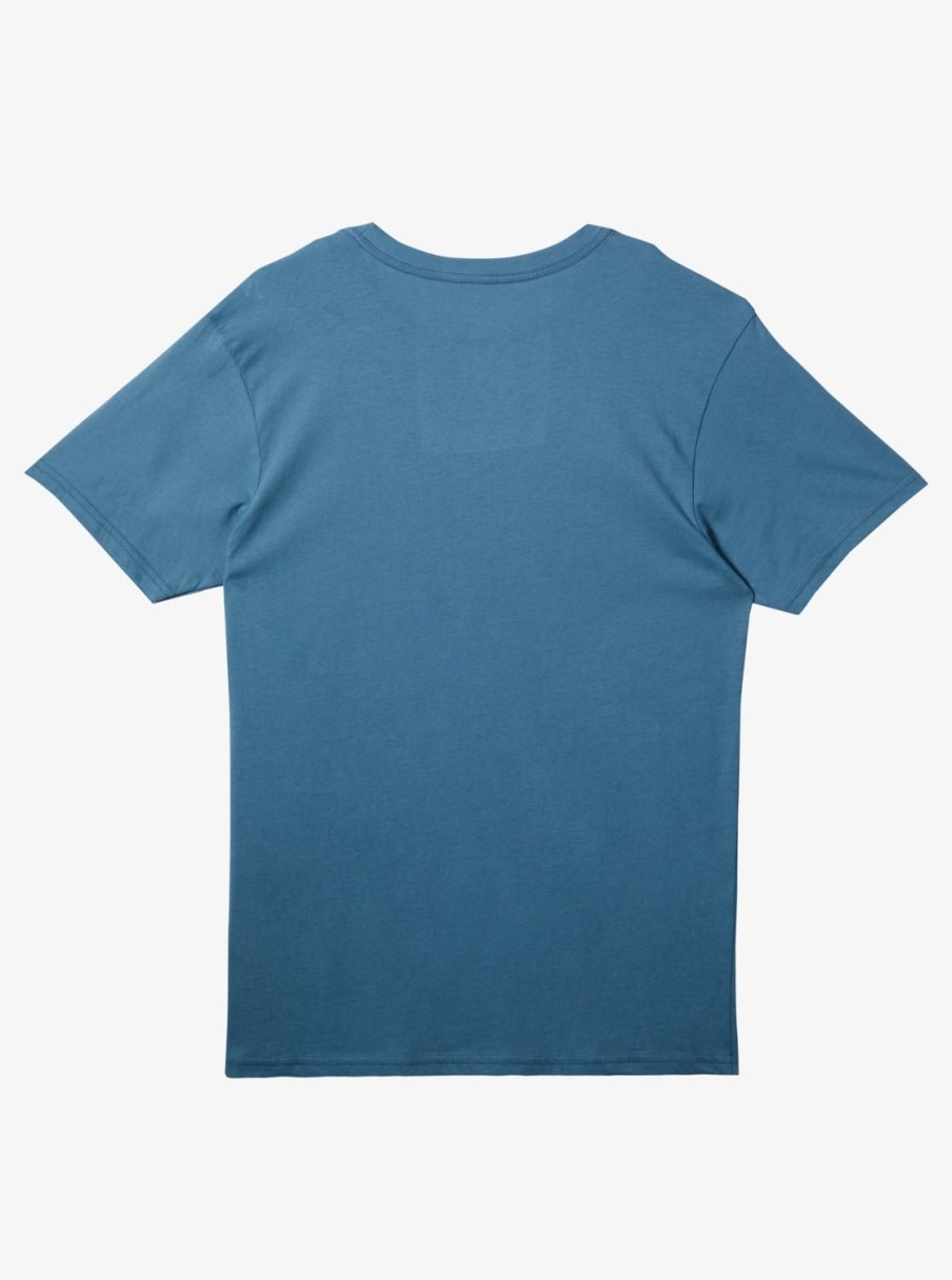 Mens Quiksilver Tees | Level Up T-Shirt Aegean Blue