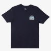 Mens Quiksilver Tees | In The Groove T-Shirt Navy Blazer