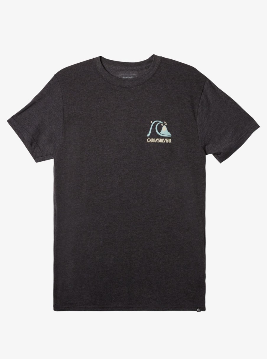 Mens Quiksilver Tees | Circle Back T-Shirt Charcoal Heather