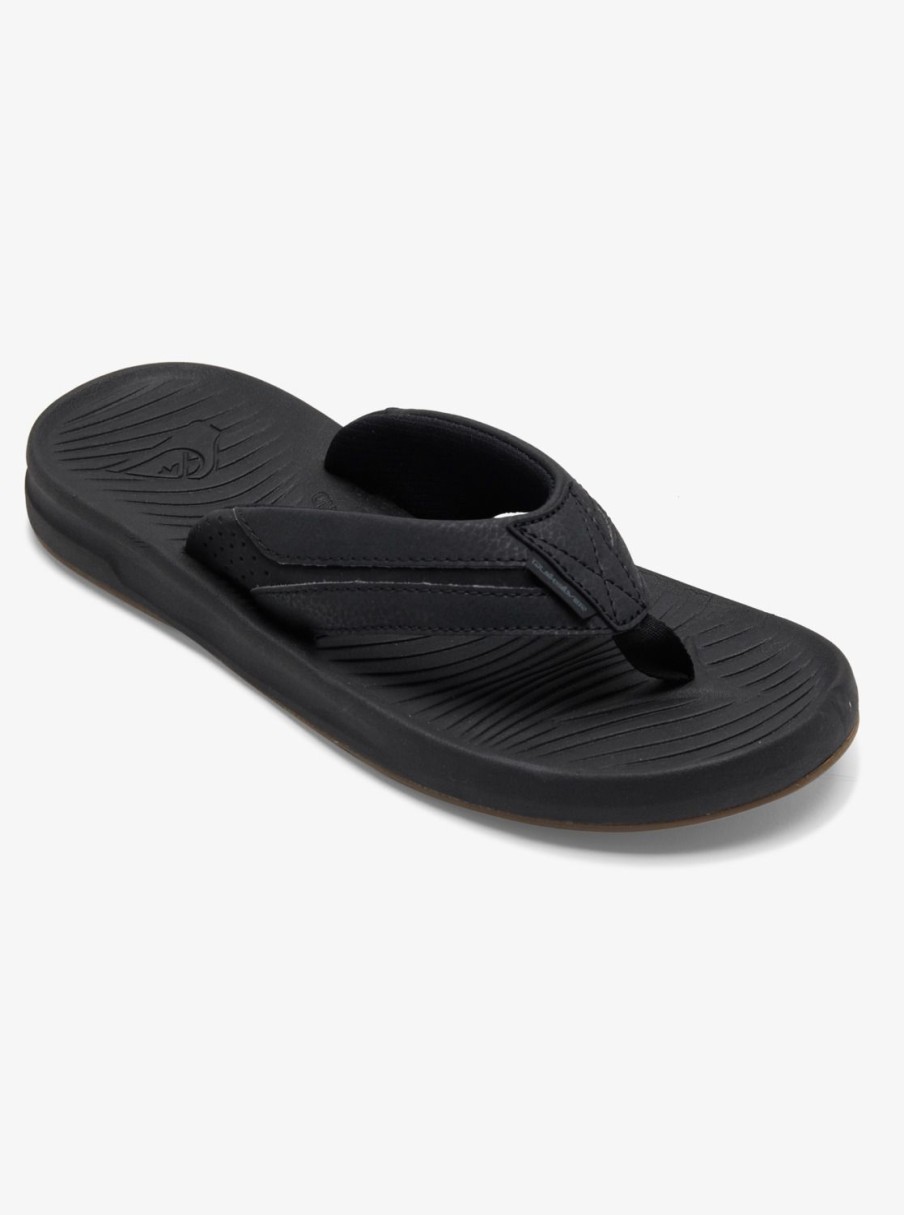 Mens Quiksilver Sandals | Travel Oasis Sandals Black/Black/Brown