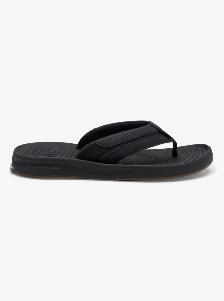 Mens Quiksilver Sandals | Travel Oasis Sandals Black/Black/Brown