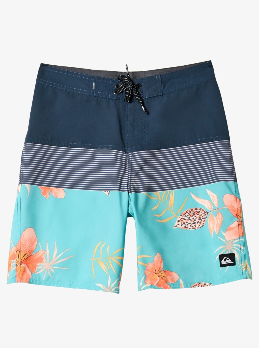 Boys Quiksilver Shorts | Boy'S 8-16 Everyday Panel 17" Boardshorts Midnight Navy