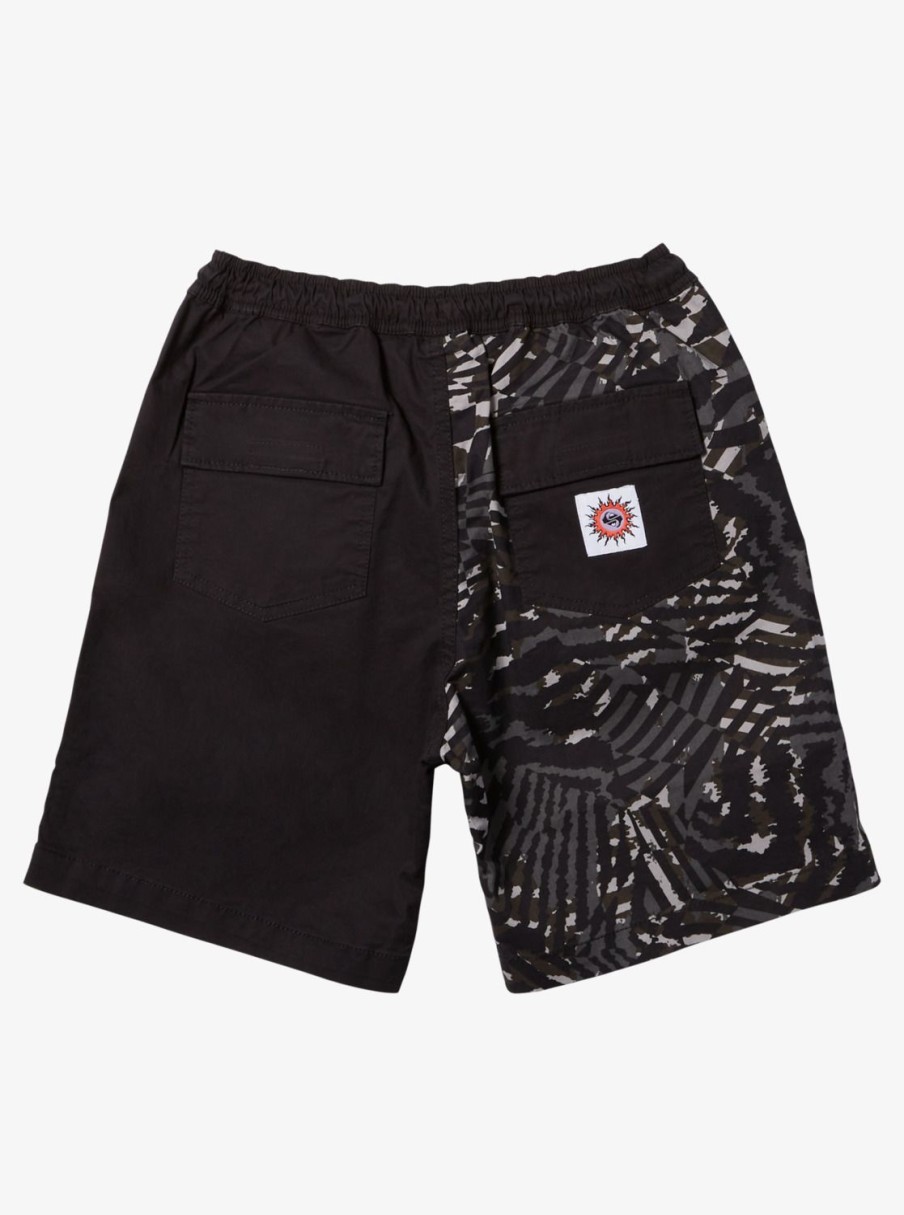 Boys Quiksilver Shorts | Boy'S 8-16 Radical Times Elastic Waist Shorts Black