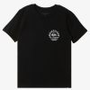 Boys Quiksilver Tees | Boy'S 8-16 Circled Script T-Shirt Black