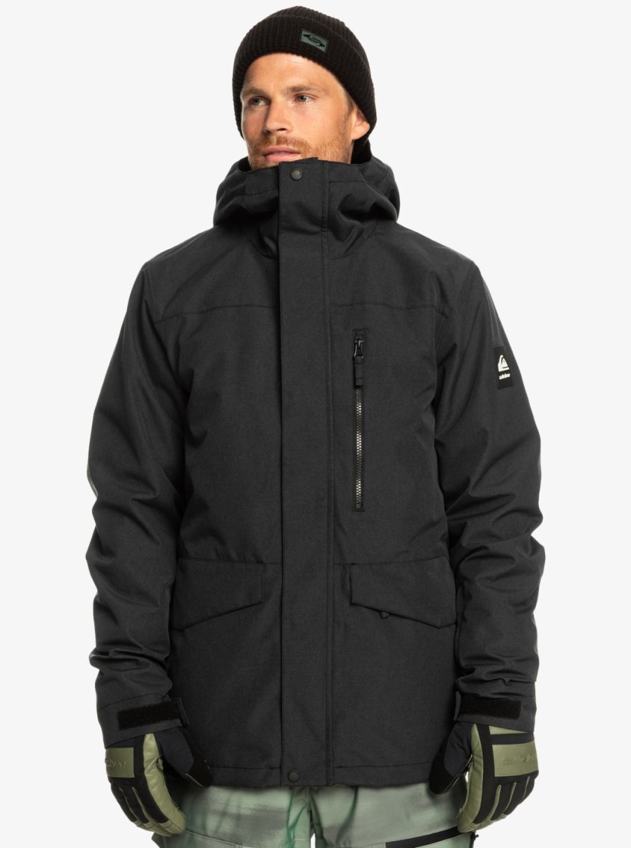 Mens Quiksilver Layers | Mission 3-In-1 Technical Snow Jacket True Black