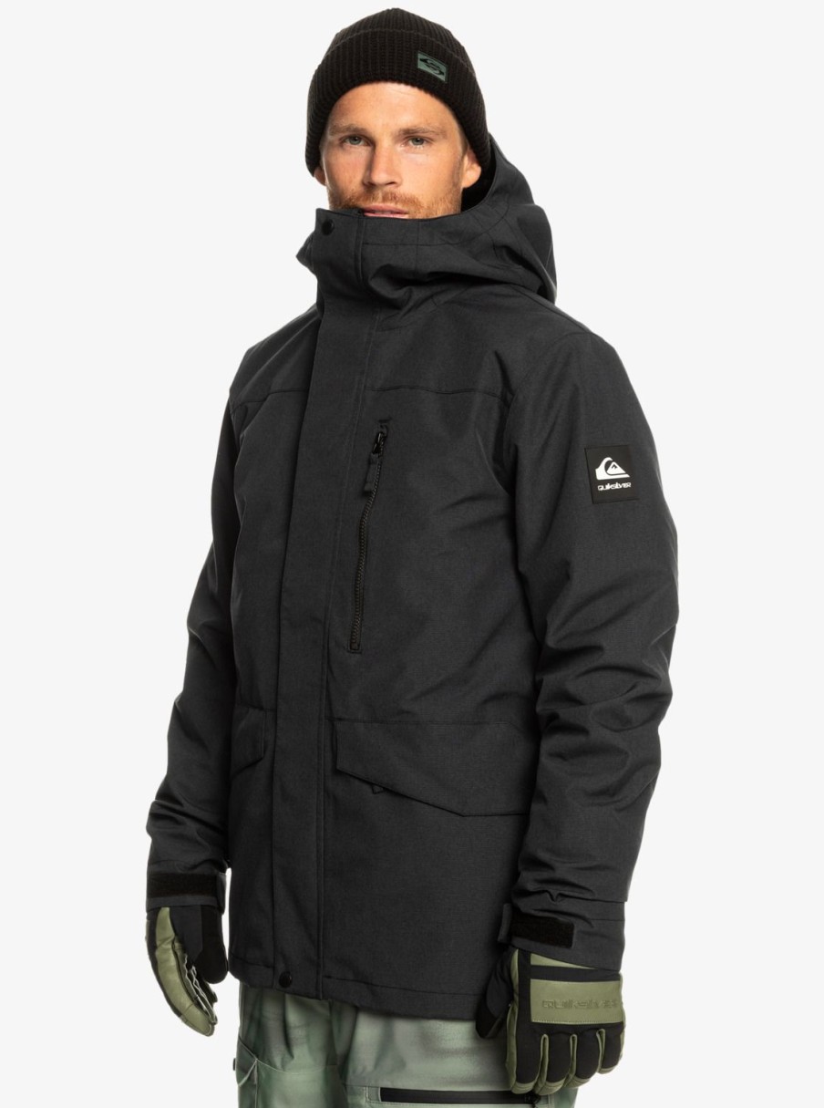 Mens Quiksilver Layers | Mission 3-In-1 Technical Snow Jacket True Black