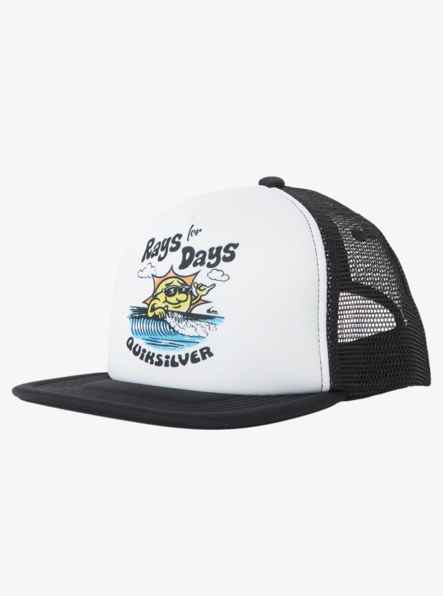 Boys Quiksilver Hats | Boy'S 8-16 Rat Pack Trucker Hat White