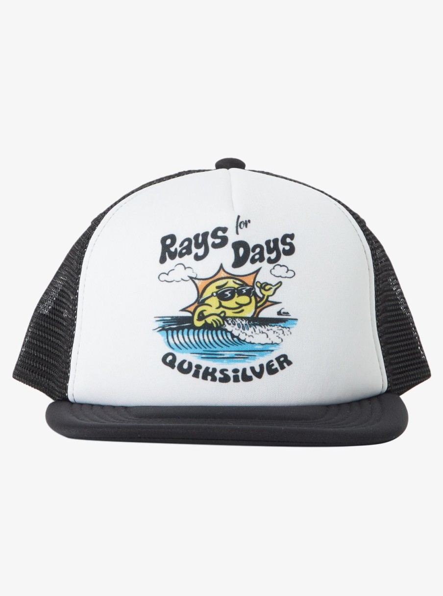 Boys Quiksilver Hats | Boy'S 8-16 Rat Pack Trucker Hat White