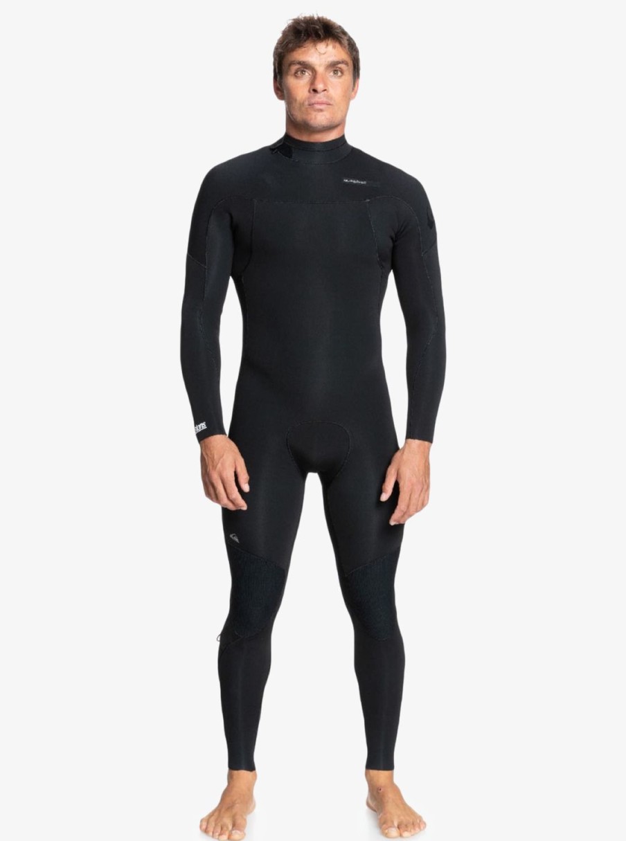 Mens Quiksilver Wetsuits | 5/4/3Mm Everyday Sessions Back Zip Wetsuit Black