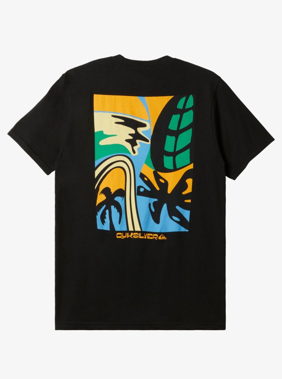 Mens Quiksilver Tees | Weird Trip T-Shirt Black