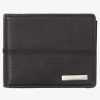 Mens Quiksilver Wallets | Stitchy Tri-Fold Wallet Black Black