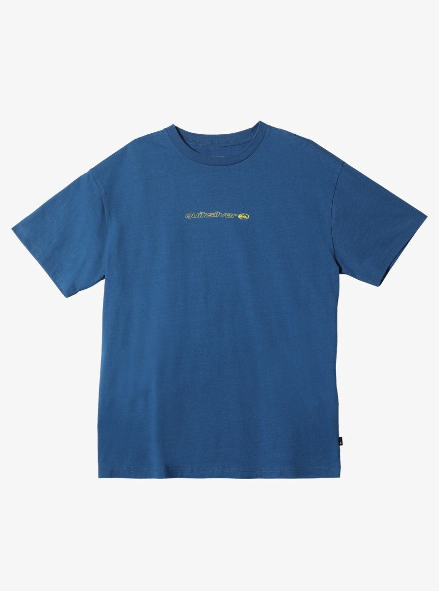 Mens Quiksilver Tees | New Instinct Short Sleeve Stn T-Shirt Dark Blue