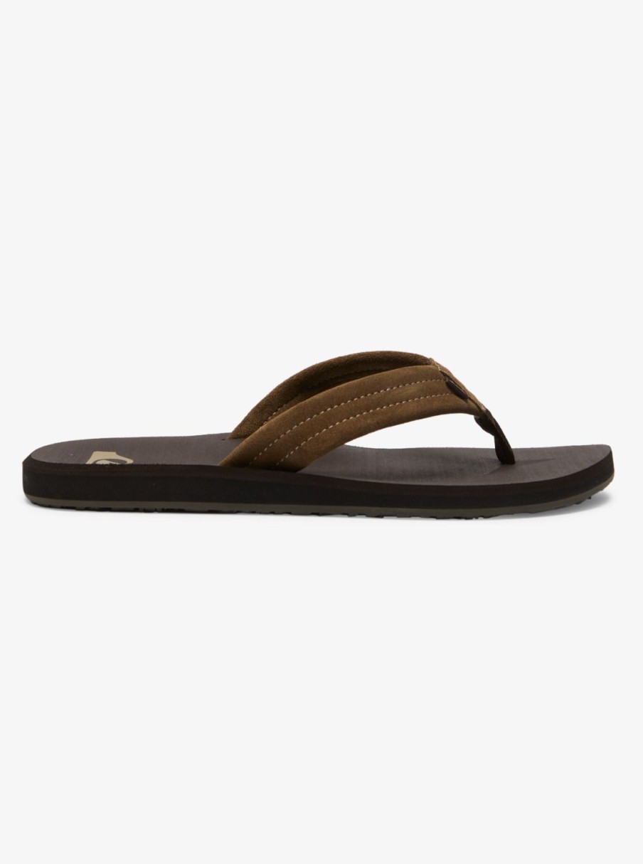 Mens Quiksilver Sandals | Carver Suede Core Sandals Brown 1