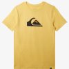 Boys Quiksilver Tees | Boy'S 8-16 Comp Logo T-Shirt Banana Cream