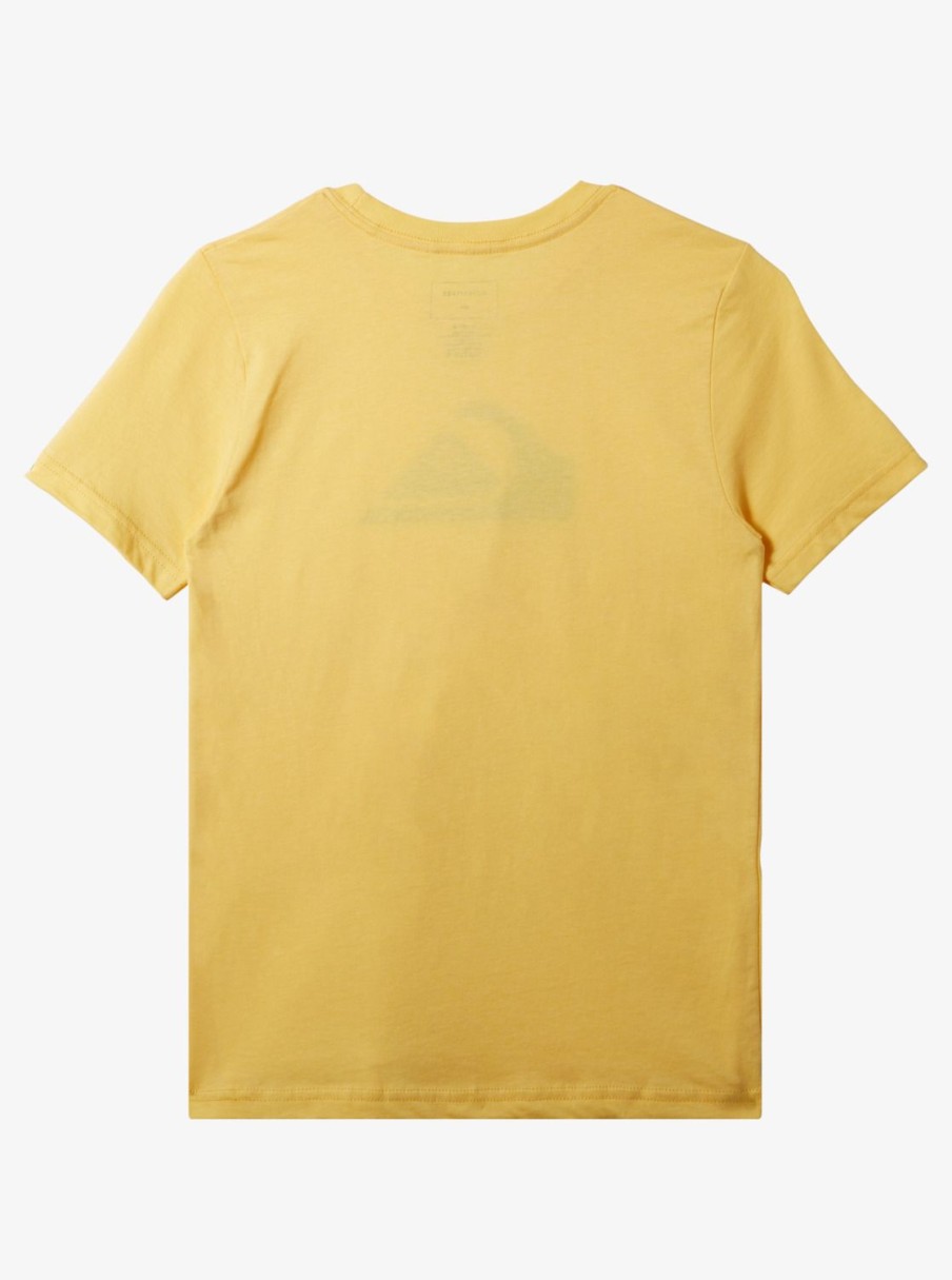 Boys Quiksilver Tees | Boy'S 8-16 Comp Logo T-Shirt Banana Cream