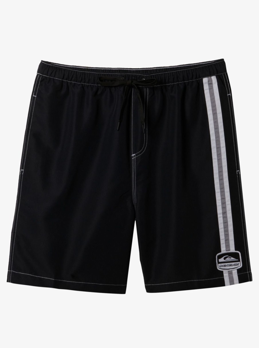 Mens Quiksilver Elastic Waist | Sof Volley 18" Volleys Black