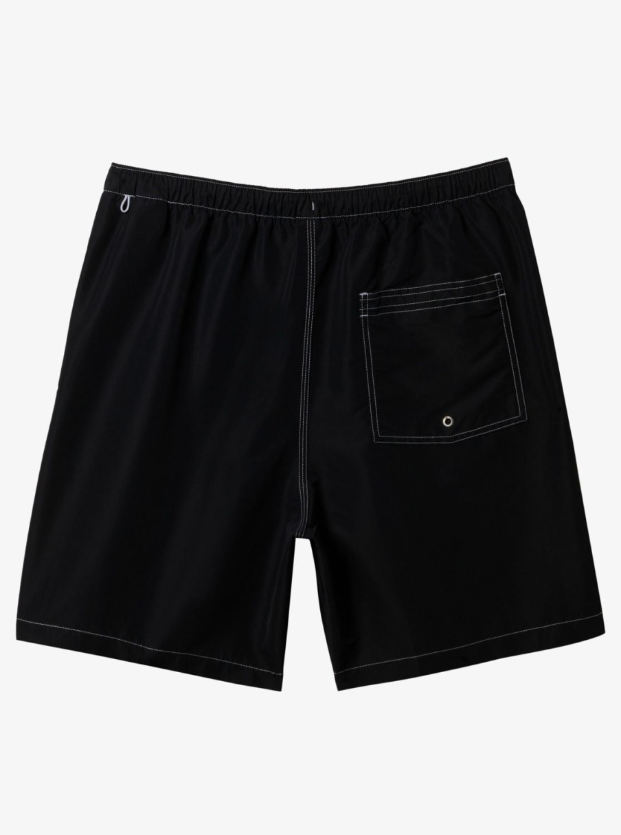 Mens Quiksilver Elastic Waist | Sof Volley 18" Volleys Black