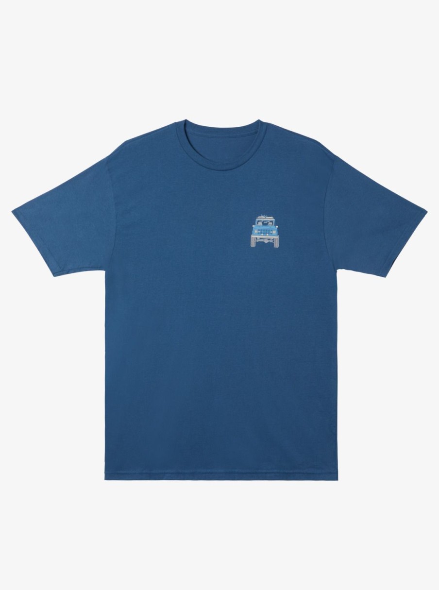 Mens Quiksilver Tees | Waterman Bruiser Qt-Shirt Ensign Blue