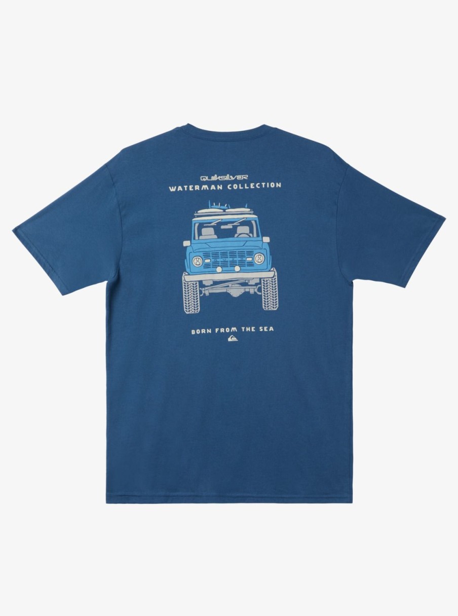 Mens Quiksilver Tees | Waterman Bruiser Qt-Shirt Ensign Blue