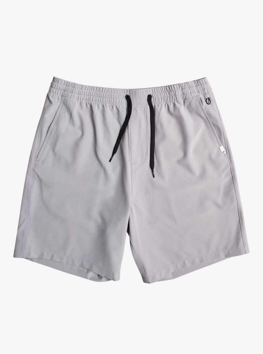 Mens Quiksilver Boardshorts | Ocean Elastic Waist 18" Amphibian Shorts Sleet