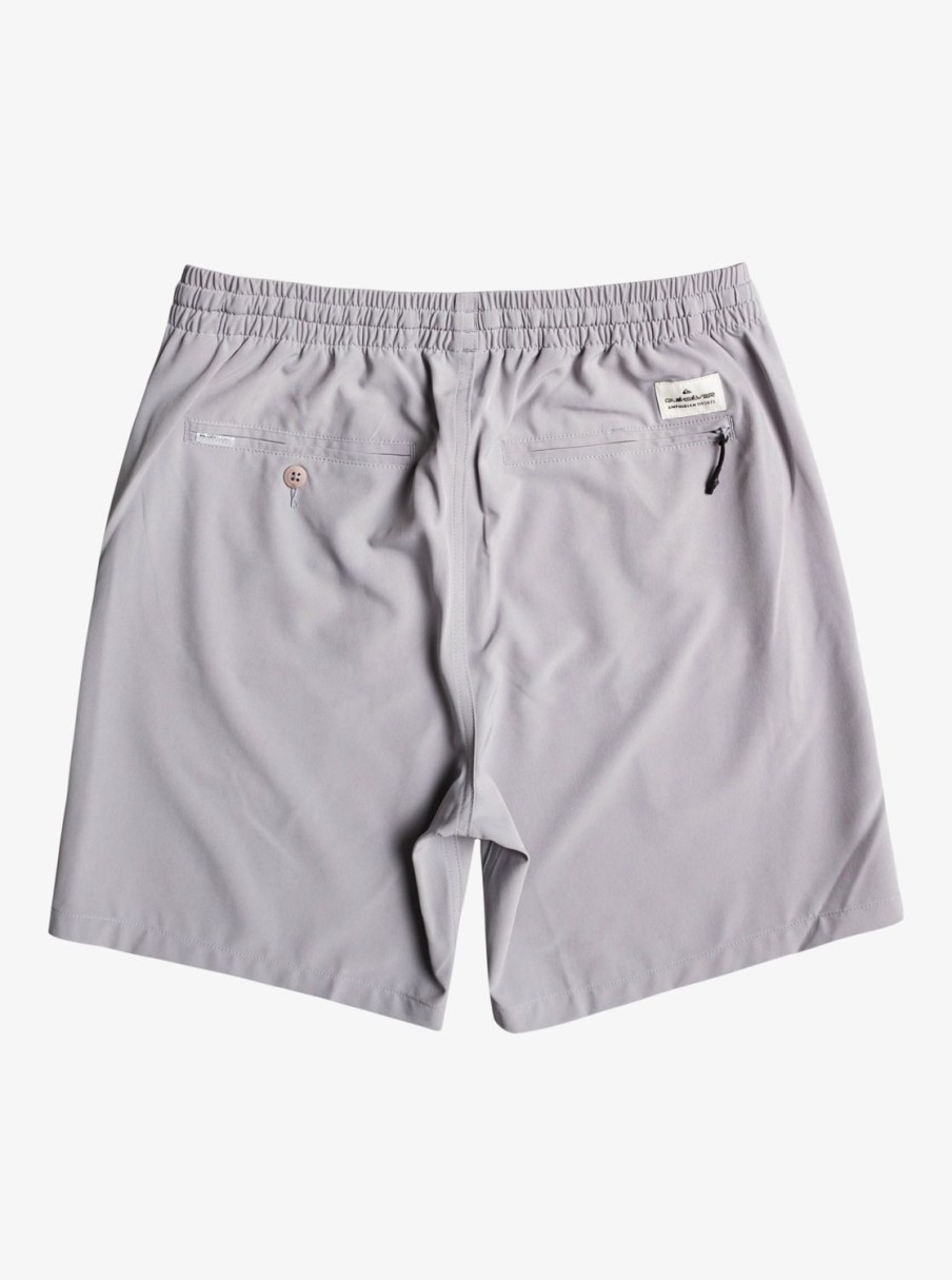 Mens Quiksilver Boardshorts | Ocean Elastic Waist 18" Amphibian Shorts Sleet