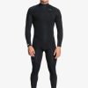 Mens Quiksilver Wetsuits | 3/2Mm Everyday Sessions Back Zip Wetsuit Black