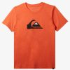 Boys Quiksilver Tees | Boy'S 8-16 Comp Logo T-Shirt Red Orange Heather