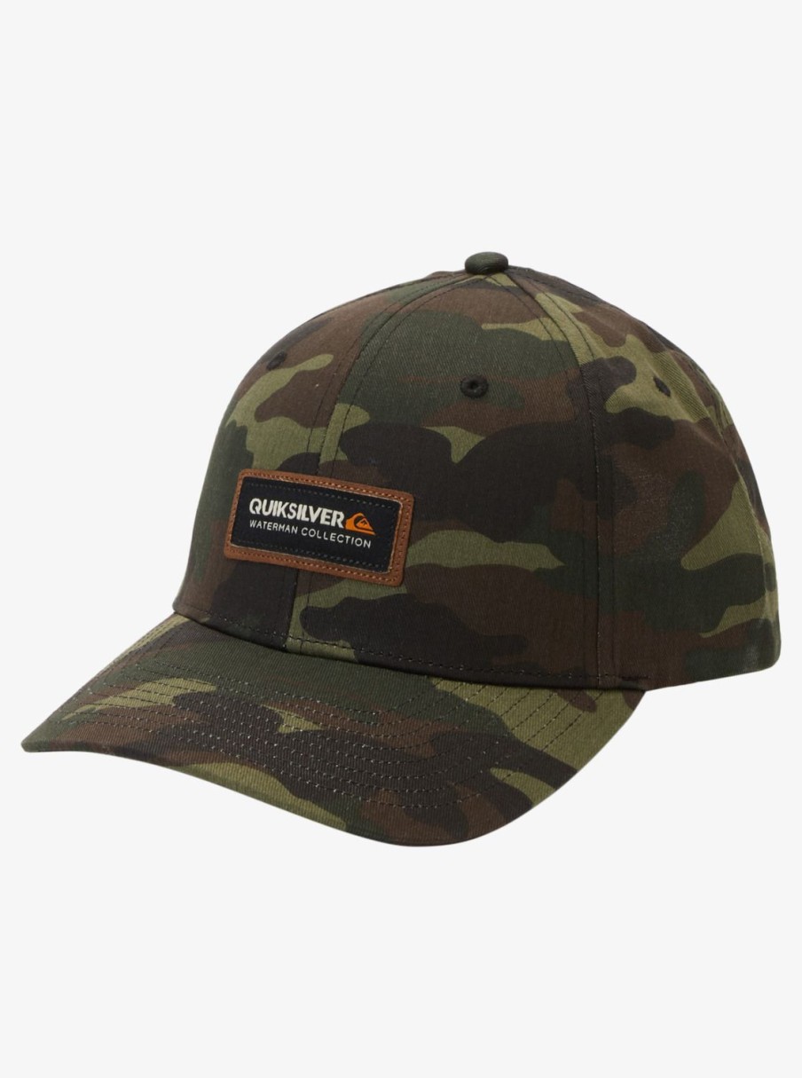 Mens Quiksilver Hats | Waterman Bar Manager Snapback Hat Woodland Camo