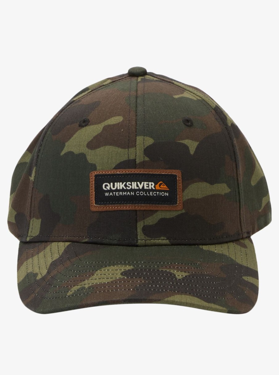 Mens Quiksilver Hats | Waterman Bar Manager Snapback Hat Woodland Camo