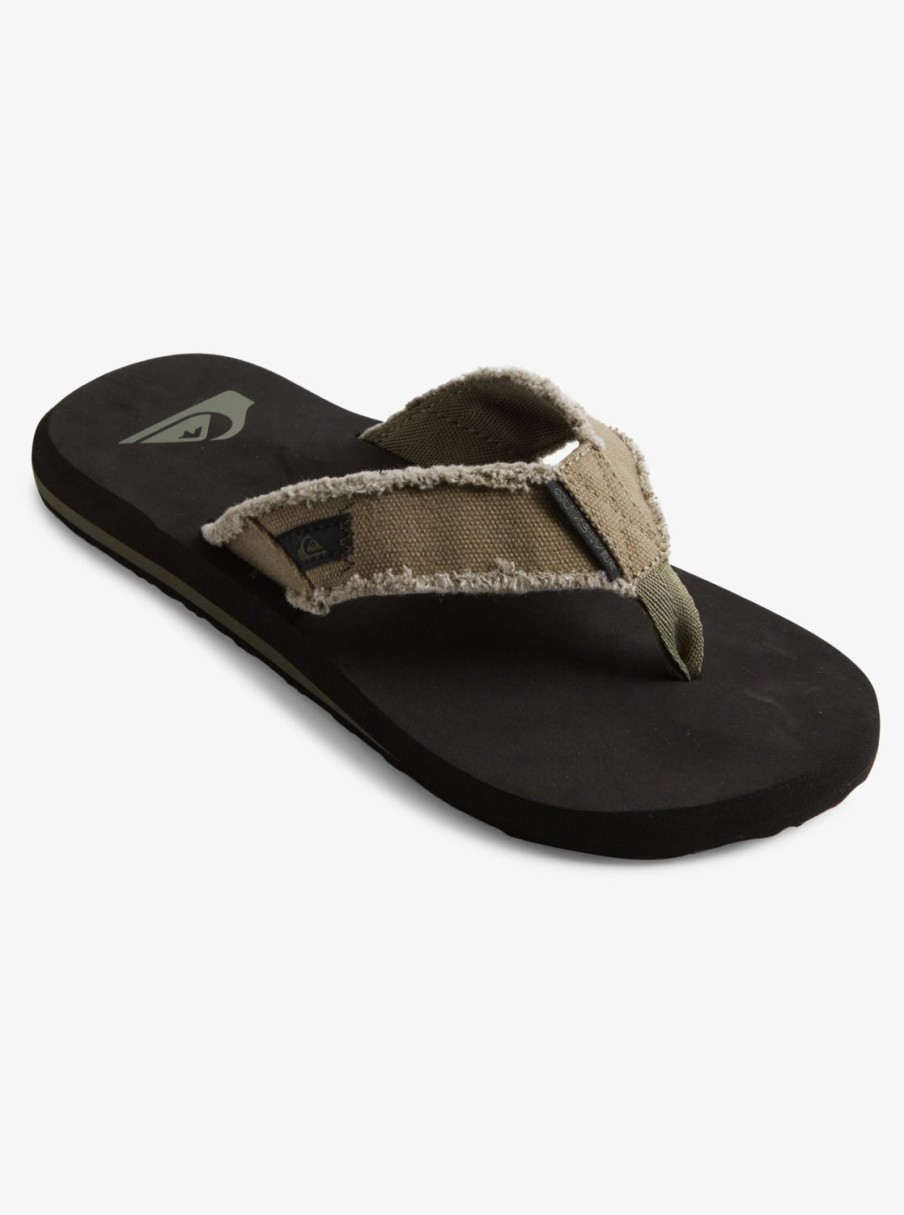 Mens Quiksilver Sandals | Monkey Abyss Sandals Green/Black/Brown