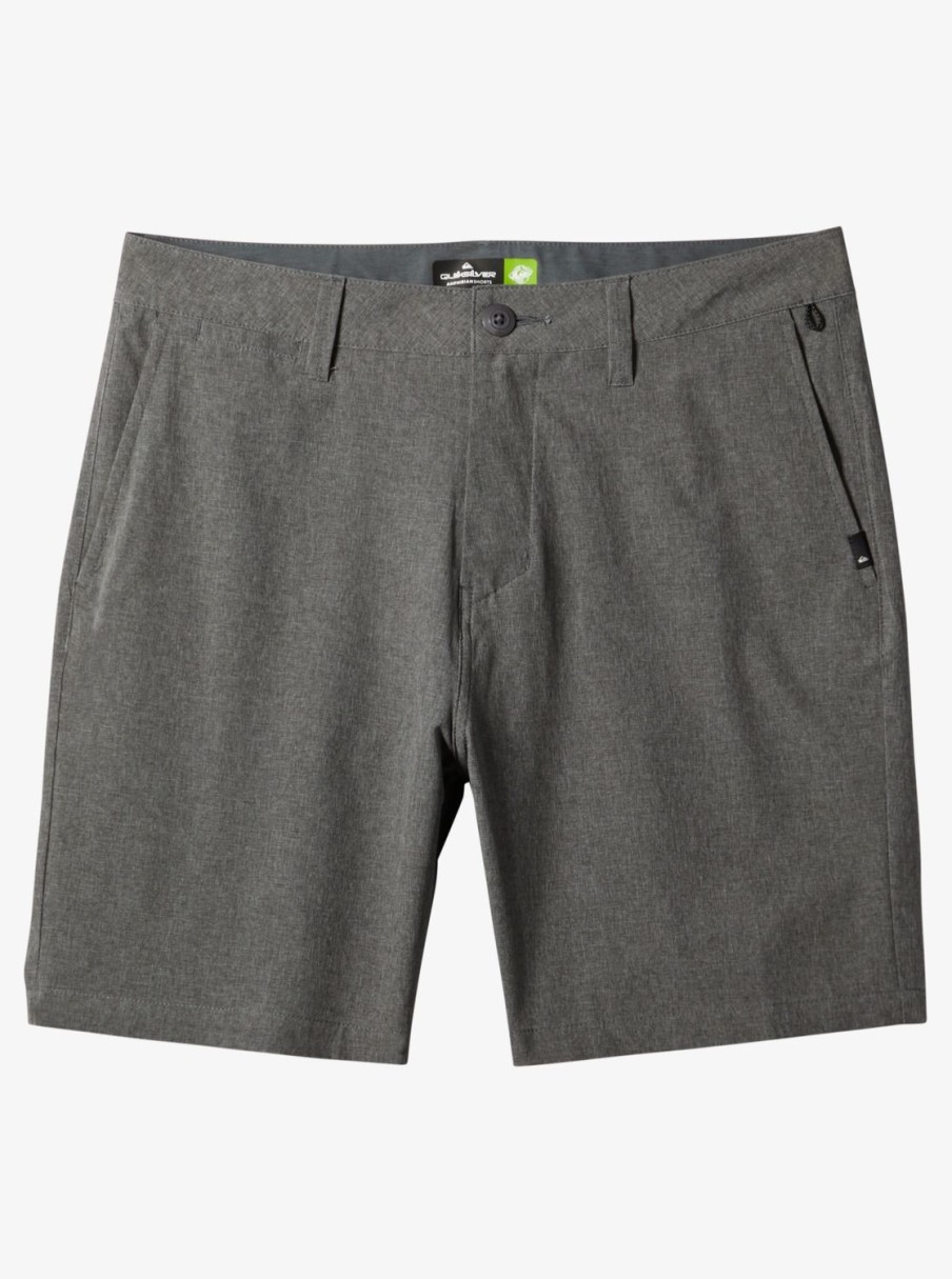 Mens Quiksilver Boardshorts | E Union Heather 18" Amphibian Boardshorts Black