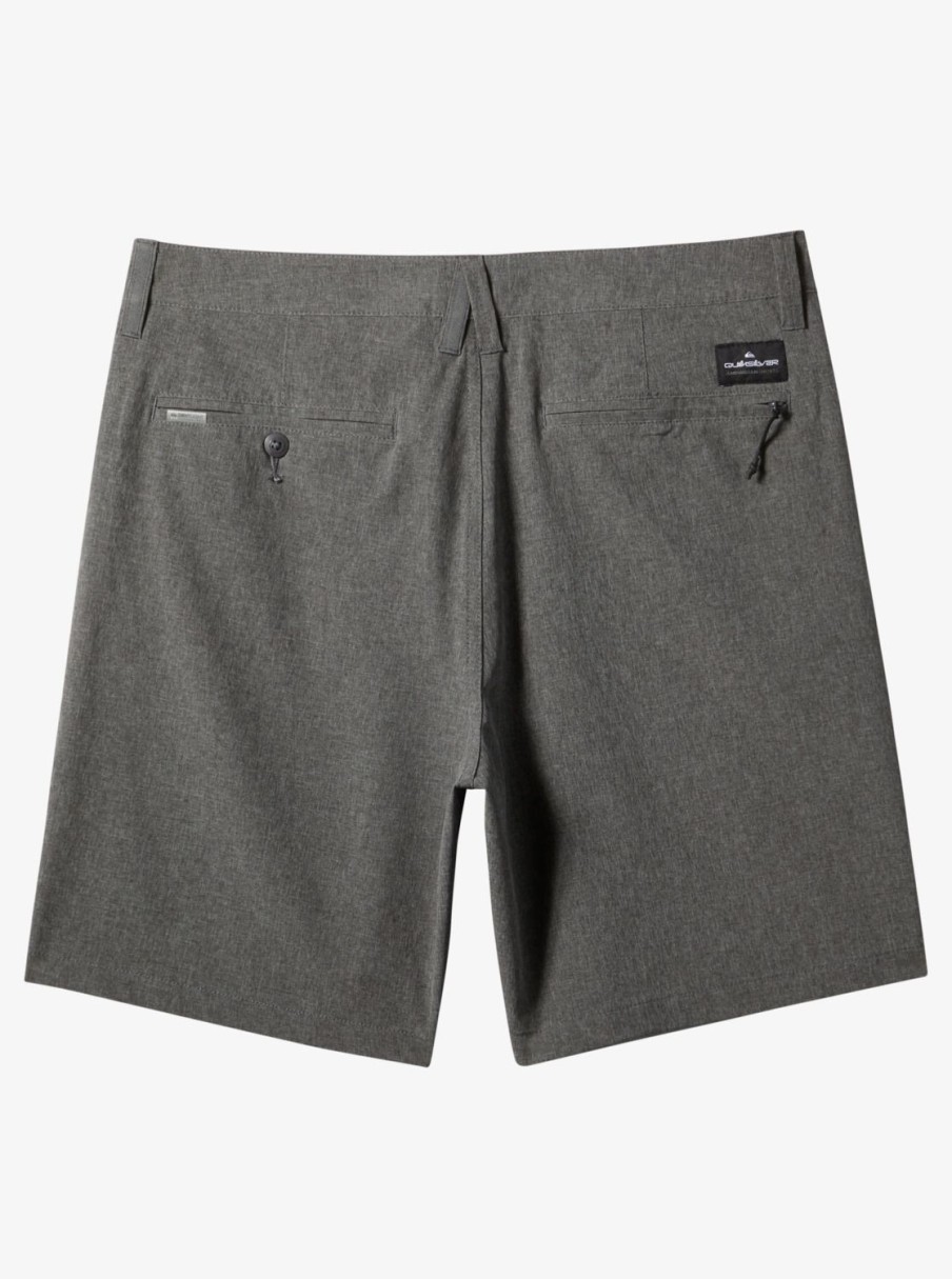 Mens Quiksilver Boardshorts | E Union Heather 18" Amphibian Boardshorts Black