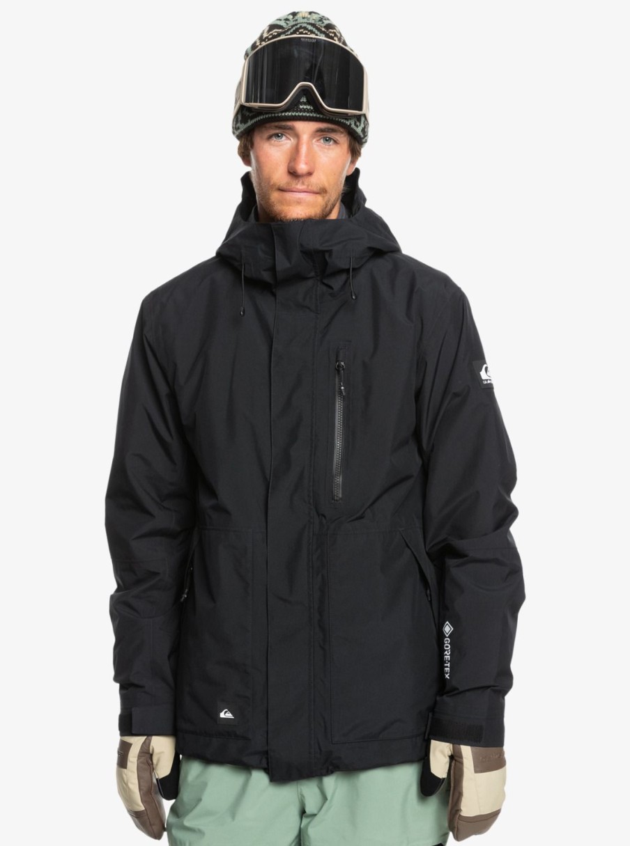 Mens Quiksilver Layers | Mission Gore-Tex® Snow Jacket True Black