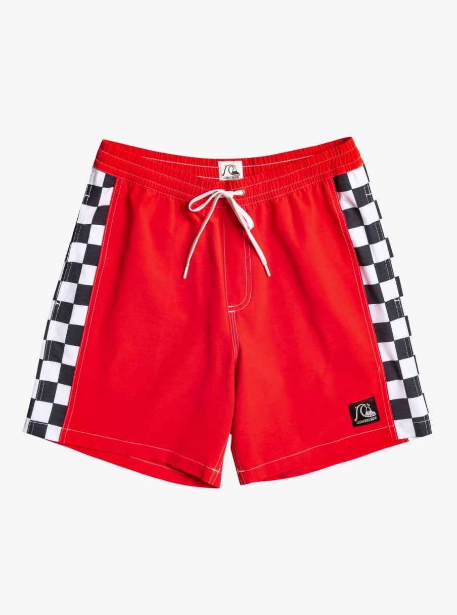 Mens Quiksilver Elastic Waist | Original Arch 17" Volleys High Risk Red