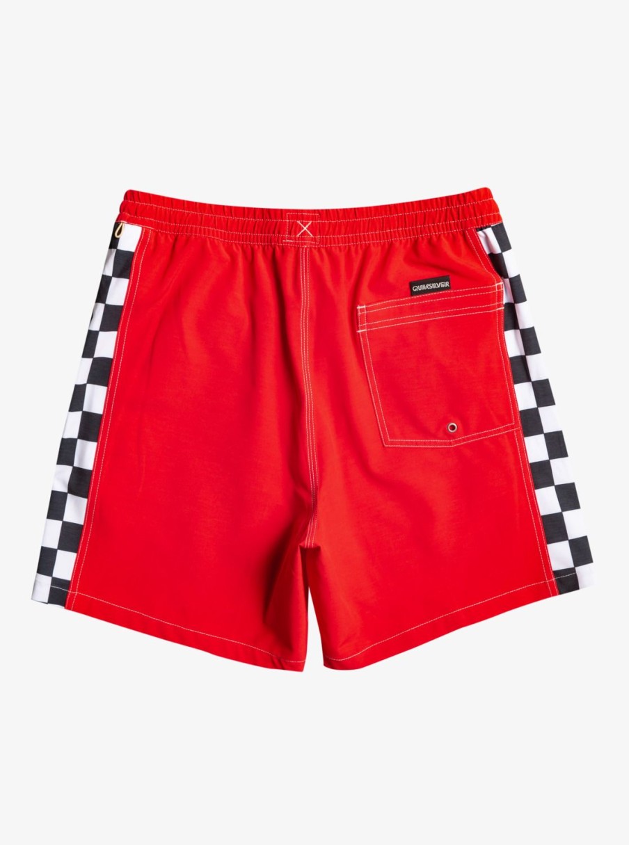 Mens Quiksilver Elastic Waist | Original Arch 17" Volleys High Risk Red