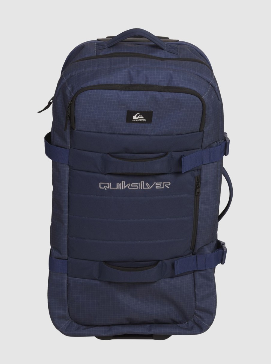 Mens Quiksilver Backpacks & Bags | New Reach 100L Large Wheeled Suitcase Naval Academy