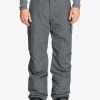 Mens Quiksilver Snow Pants | Porter Insulated Snow Pants Iron Gate