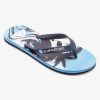 Mens Quiksilver Sandals | Molokai Highline Scallop Flip-Flops Blue 2