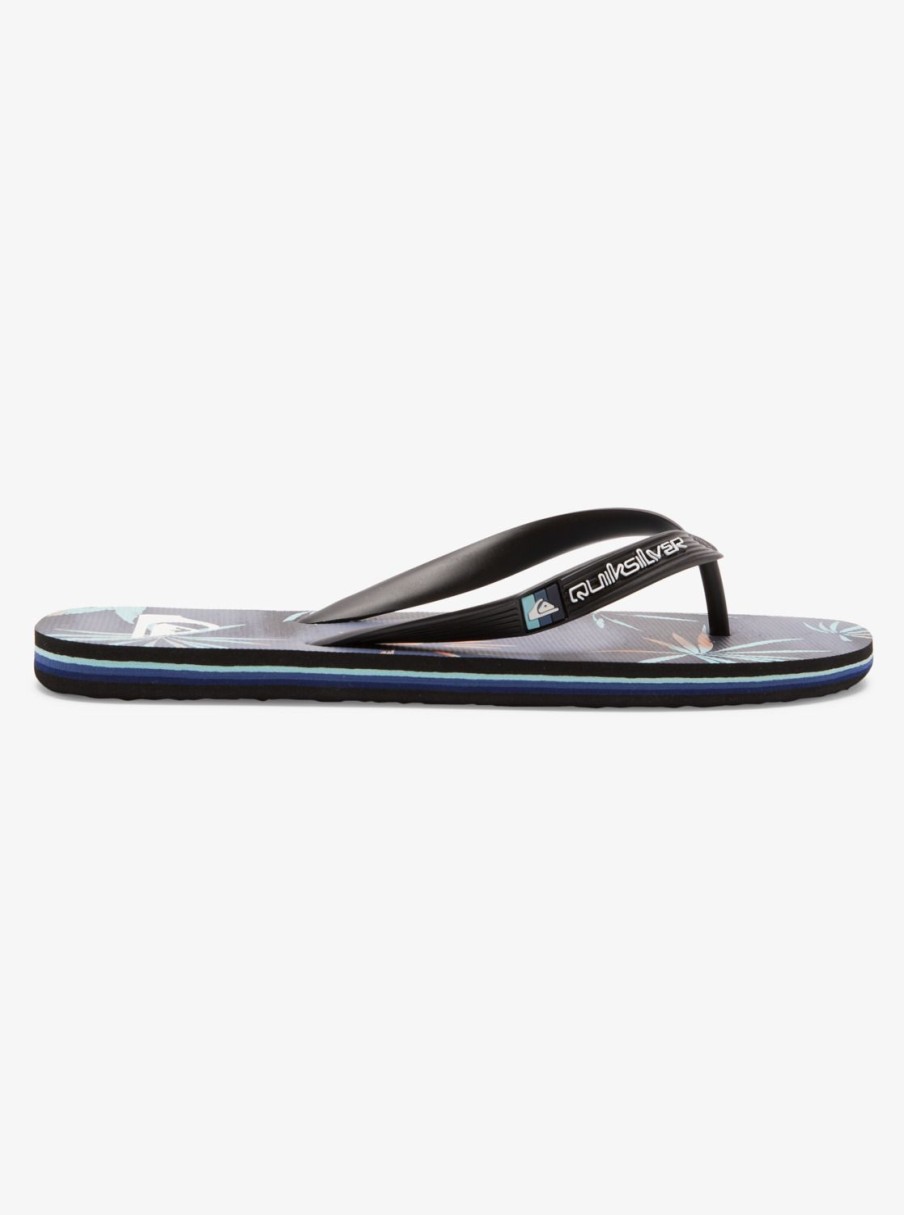 Mens Quiksilver Sandals | Molokai Highline Scallop Flip-Flops Blue 2