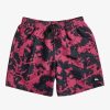 Mens Quiksilver Elastic Waist | Re-Mix 17" Volleys Mineral Red