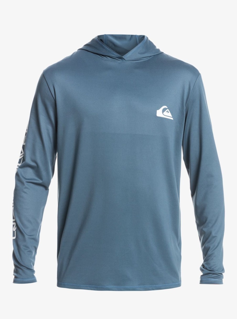 Mens Quiksilver Rashguards | Omni Session Upf 50 Long Sleeve Surf Tee Bering Sea