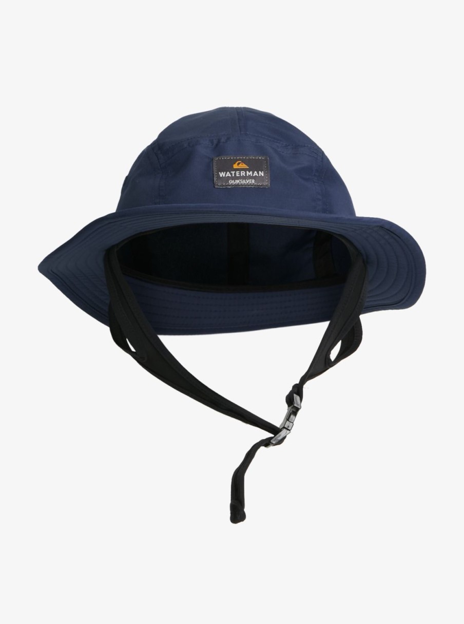 Mens Quiksilver Hats | Waterman Surfari Surf Bucket Hat Ensign Blue