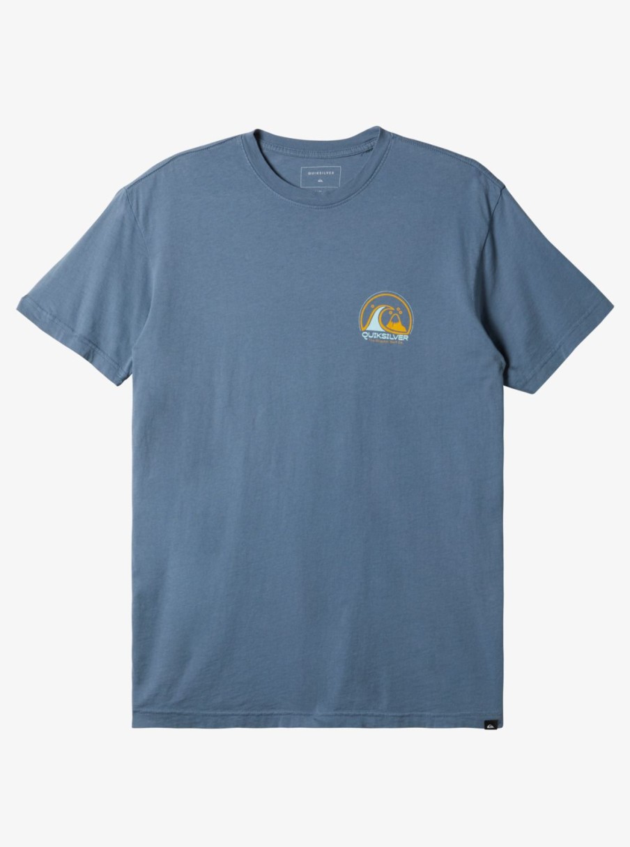 Mens Quiksilver Tees | Clean Circle T-Shirt Bering Sea