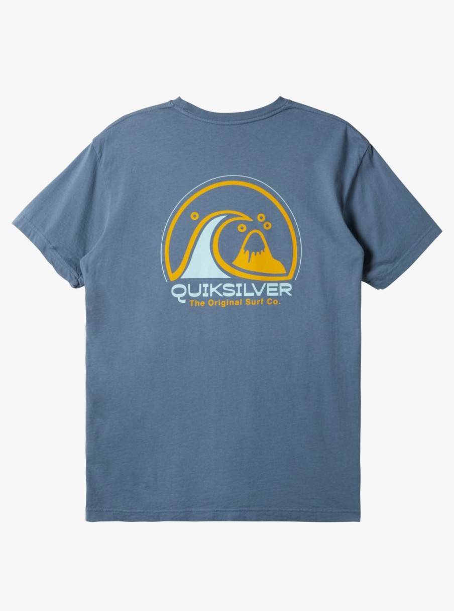 Mens Quiksilver Tees | Clean Circle T-Shirt Bering Sea